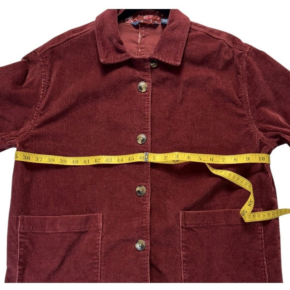 Isaac Mizrahi Live! Maroon Corduroy Jacket Blazer US Size Large - Picture 12 of 15